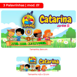 Kit | Etiqueta Escolar - 03 Palavrinhas