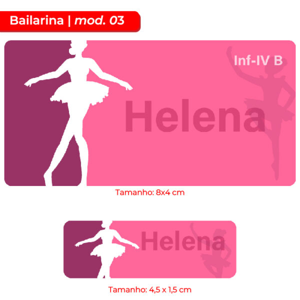 Kit | Etiqueta Escolar - Bailarina - Image 3