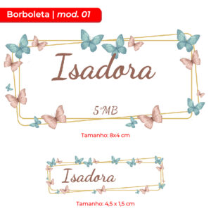 Kit | Etiqueta Escolar - Borboleta