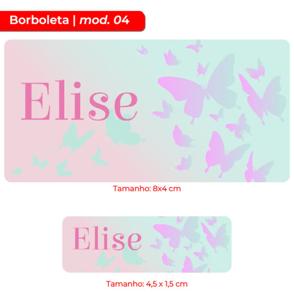 Kit | Etiqueta Escolar - Borboleta - Image 4